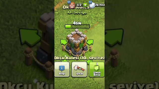 upgrade of archer tower level 1 to Max (Clash of Clans) #coc #cocshorts #supercell #clashofclans