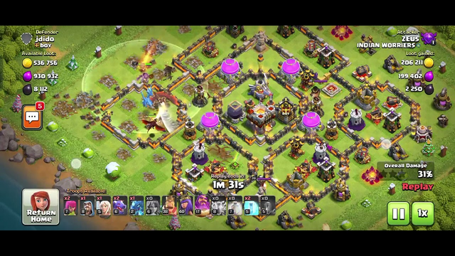 Triple attack with full loot in coc || Clash of clans TH-11 || #clashofclans #clash #clash #youtube