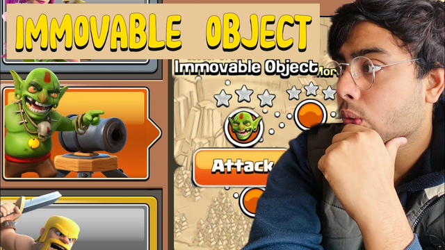 IMMOVABLE OBJECT COMPLETE IN CLASH OF CLANS  ON GOBLIN BASES | COMPLETE IMMOVABLE OBJECT IN #coc