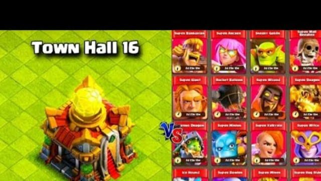 Town Hall 16 Assault: Clash of Clans' Super Troops Unleashed #coc #townhall16 #clashofclans