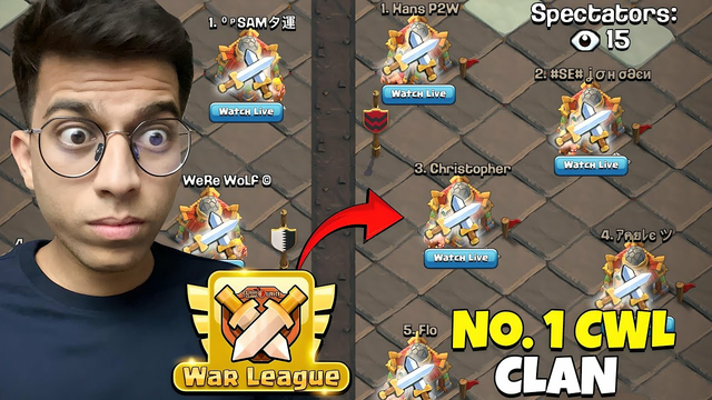 everybody is Attempting for Rank 1 in CWL (Clash of Clans)