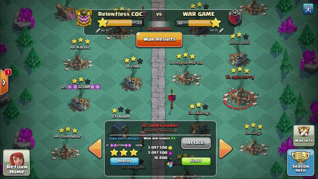 Clash of Clans CWL Day-1 attacks #clashofclans