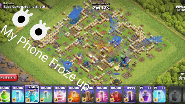 1 Bat Spell + 200 Clone Spells on TH16 in Clash of Clans