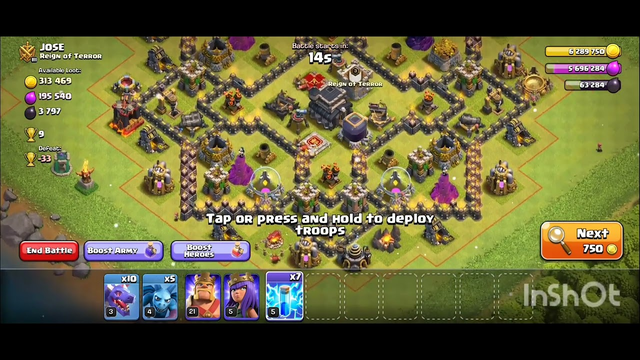 |clash of clans| Town Hall 9 gameplay|