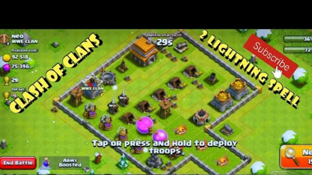 CLASH OF CLANS|| 115 ARCHER|| AND 2 LIGHTNING SPELL||