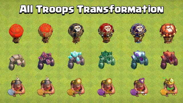 All Troops Transformation at Every Level (Long Version) | Time Lapse - Clash of Clans
