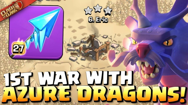 1ST WAR EVER using FROZEN ARROW, AZURE DRAGONS and FIRECRACKERS!! Clash of Clans