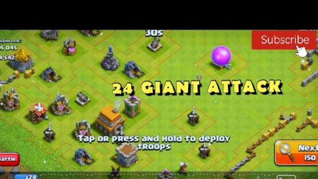 CLASH OF CLANS|| 24 GIANT ATTACK || COC PART 5