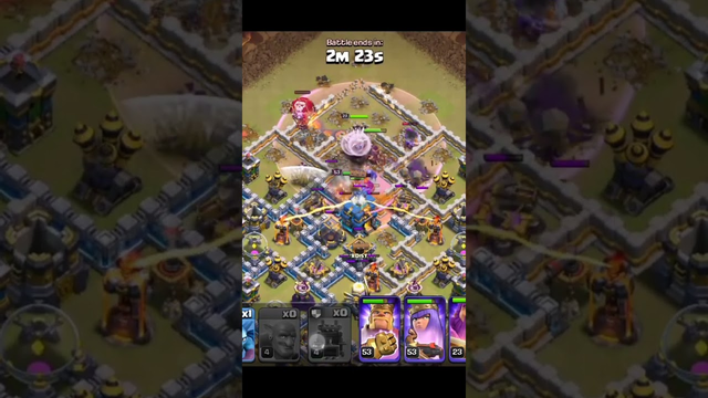 TOWNHALL12 Pekka Yeti + Bat Spell With Log Launcher! Attack Strategy #coc #supercell #shortvideo