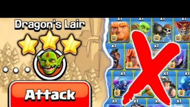 Using Only Heroes To Beat Dragon's Lair Goblin Map! || Clash Of Clans || #coc