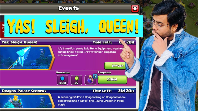 YAS! SLEIGH, QUEEN CHALLENGE! In CLASH OF CLANS #clashofclans #coc