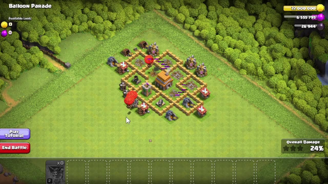 COC- Practice - Ballon Parade - Townhall 5 (Clash of Clans)