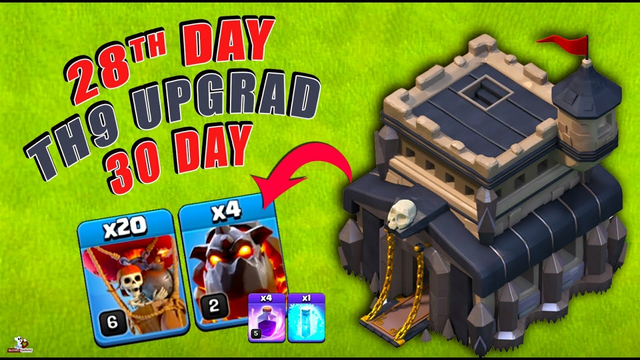 Day 28 th9 Best War attacks in Clash of Clans / Town Hall 9 upgrade guide in 30 Days #coc