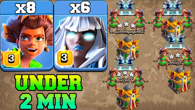 Th16 Attack Strategy Under 2 Min With New Root Rider & Electro Titan !! Best Th16 Attack in COC