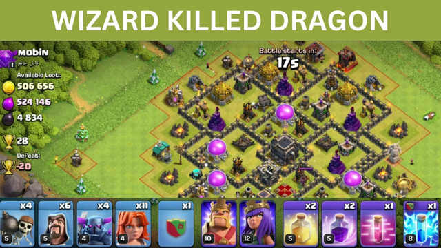 WTF Wizard Killed Dragon | COC | Clash of Clans | Best Troops