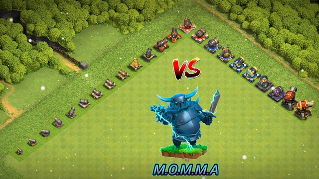 M.O.M.M.A vs all cannon at 23 level in clash of clans #coc #battle #clashofclans