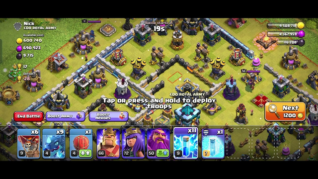 Clash of clans | coc | townhall 13 | attack Strategy