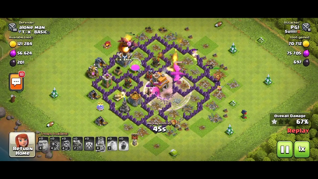 PG1PLAYER playing clash of clans game
