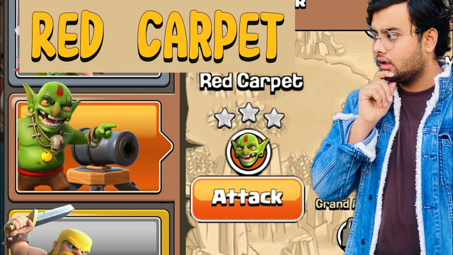 RED CARPET IN CLASH OF CLANS  ON GOBLIN BASES | COMPLETE RED CARPET IN #clashofclans