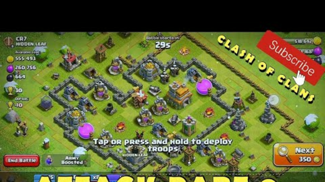 CLASH OF CLANS ATTACK PART 9 ||  45 ARCHERs, 16 GIANTs , 8 BALLOONs AND 2 LIGHTNING SPELL