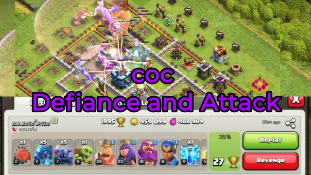 coc attack and defiance |clash of clans #clashofclans