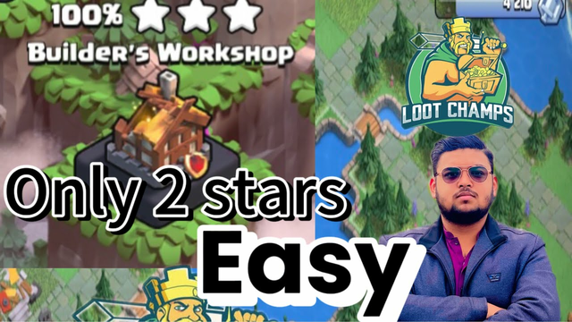 Builder workshop | only 2 attacks | Clash of Clans | #easy