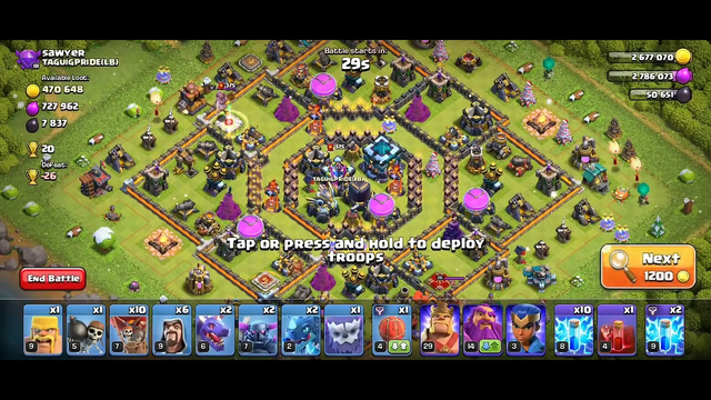 Clash of clans give in Three stare battle in home village #Clash of clans #gaming #video