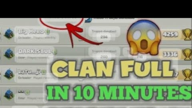 How To Full Clan Members In Clash Of Clans Easily and Fastly #subscribe #clashofclans #like