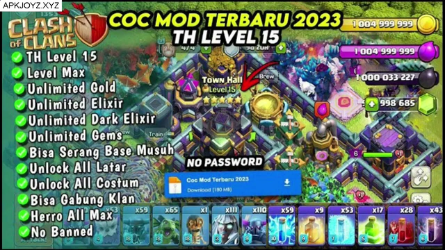 COC MOD APK 2024   Download Cheat Clash of Clans Unlimited   Clash of Magic Update