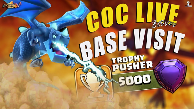 COC LIVE Base Visiting & Trophy pushing / clash of clans live stream with BLOVES GAMING #coc