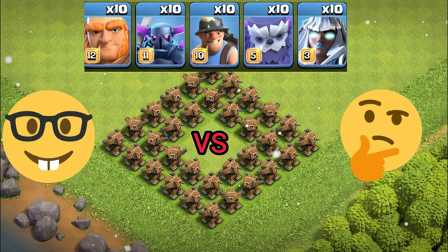 LAND ARMY VS 32X SPEAR THROWER ! CLASH OF CLANS