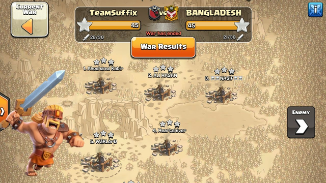 Perfect clan war in clash of clans
