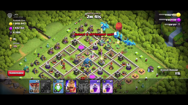 COC|Town Hall 11 attack 2 star Collect| Total loot - Gold-1099081,Elixir-1470702,Dark Elixir-9077
