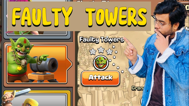FAULTY TOWERS IN CLASH OF CLANS  ON GOBLIN BASES | COMPLETE FAULTY TOWERS IN #clashofclans #coc