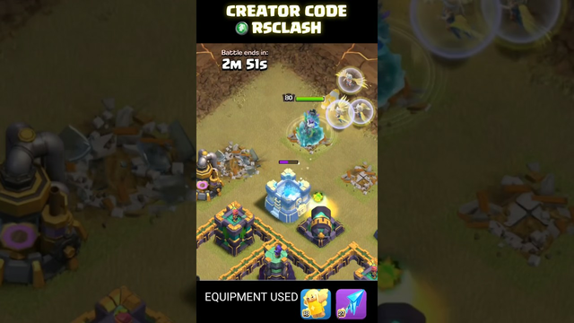 How Long Queen Can Survive with Best Hero Equipment in Clash of Clans || #shorts #coc