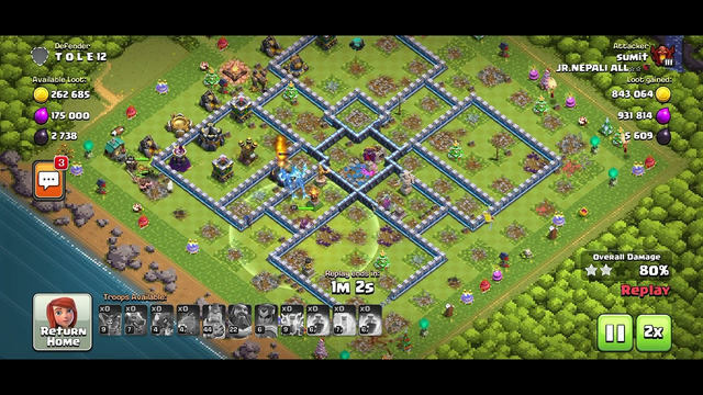 Clash of Clans 100% Dragon attack in town hall 12