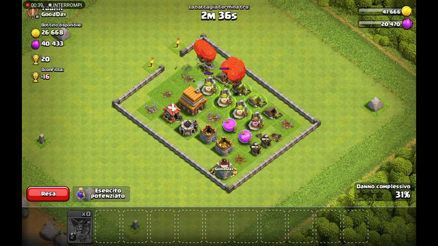 GAMEPLAY CON SOLE MONGOLFIERE SU CLASH OF CLANS!!!