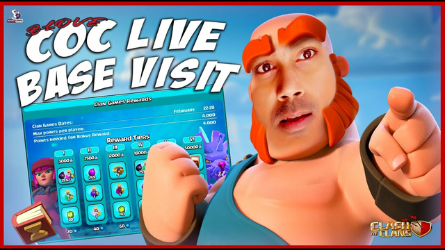 COC LIVE Base Visit & Clan game live compete / clash of clans live stream with BLOVES GAMING #coc