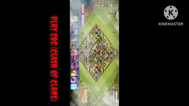 playing COC (clash of clans)