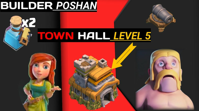 clash of clans builder potion/town hall level 5 /gopal g.m.s 203:2024