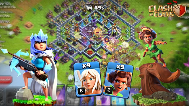 Queen Charge with Root Raider next level of Gameplay (Clash of Clans)