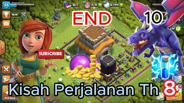 Clash of Clans Kisah Perjalanan Th 8 part 10 End #coc