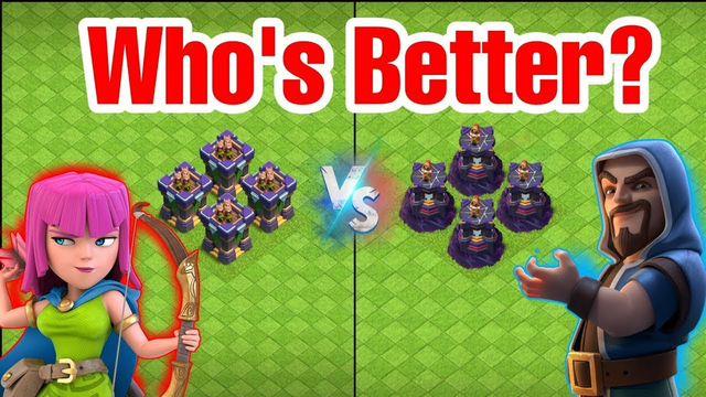 Archer tower or Wizard tower / Which one is better? // Clash Of Clans