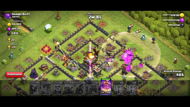 clash of clans attack without any hero at town hall 11#clashofclans #coc