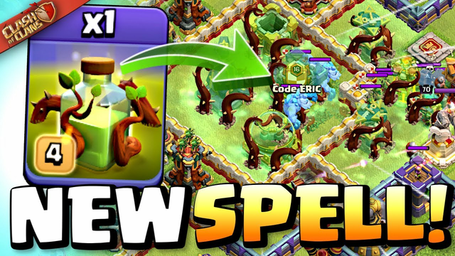 OVERGROWTH SPELL breaks TEASER BASES! How to use NEW SPELL! Clash of Clans
