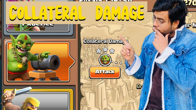 COLLATERAL DAMAGE IN CLASH OF CLANS  ON GOBLIN BASES | COMPLETE COLLATERAL DAMAGE IN #clashofclans