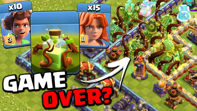 RIP TH16 Bases! New Overgrowth Spell is SO GOOD! Th16 New Spell Strategy 2024 - Clash of Clans