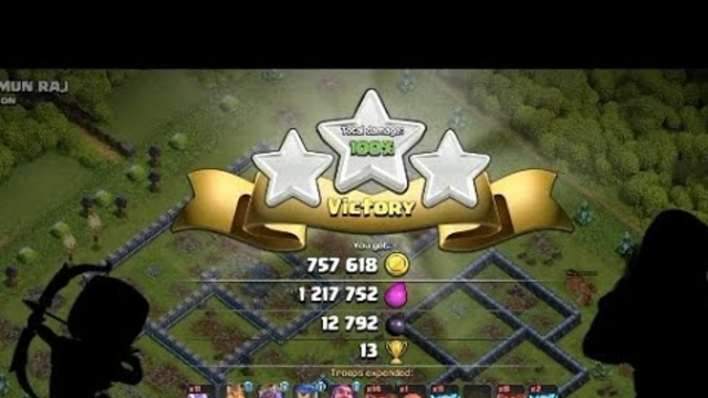 Clash of clans 3 star victory.