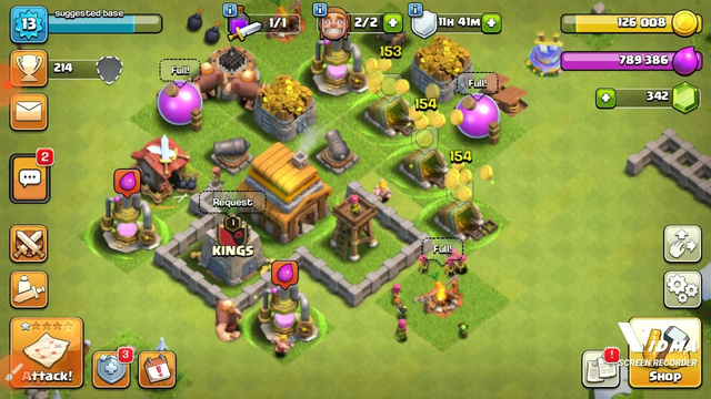 I played Clash of clans day 2 th 4