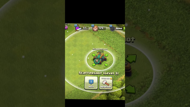 clash of clans scattershot 1to max level clash #clashing #clashofclans #coc #shorts #supercell
